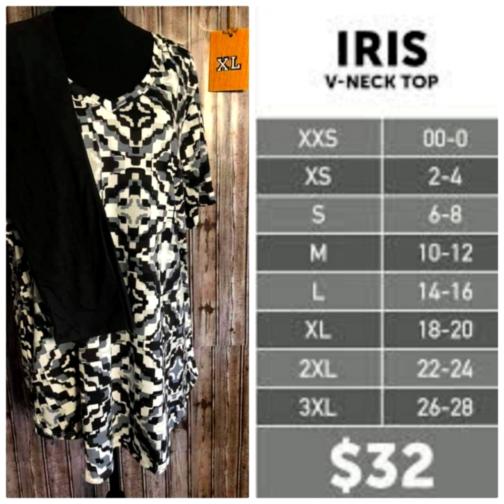 NWT Lularoe Iris V-neck Top XL 18/20